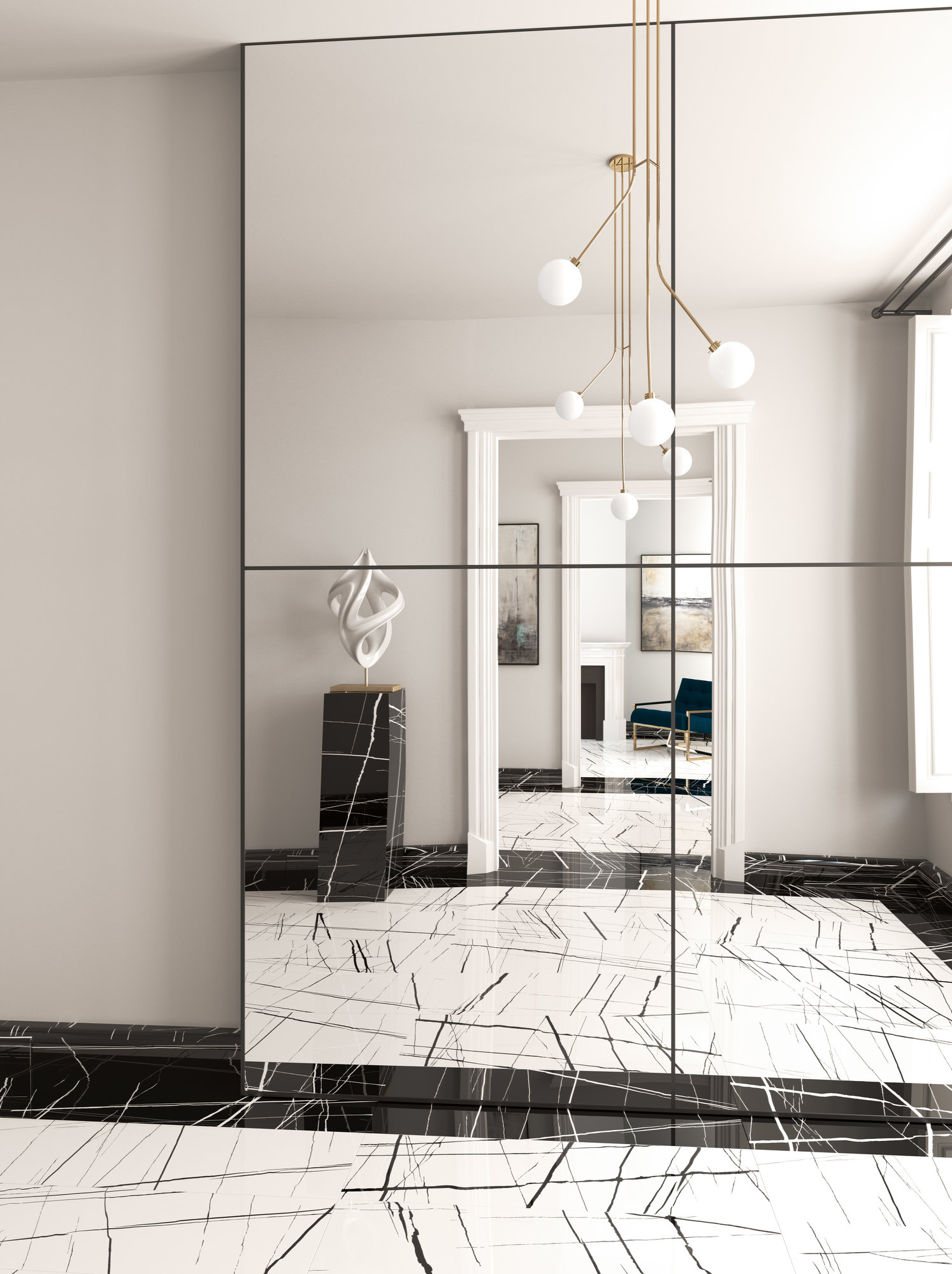 Ape Grupo Коллекция MOONLIGHT Black Pol 75*75 см (R77) в интерьере